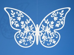 Papíroví motýlci - bílá - 10 ks