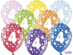 Balónek s číslem 4 - 1 ks