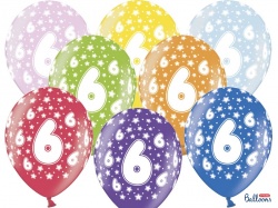 Balónek s číslem 6 - 1 ks