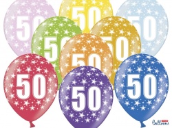 Balónek s číslem 50 - 1 ks