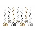 Závěsné spirály s číslem 50