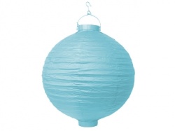 Papírový lampion - světle modrý